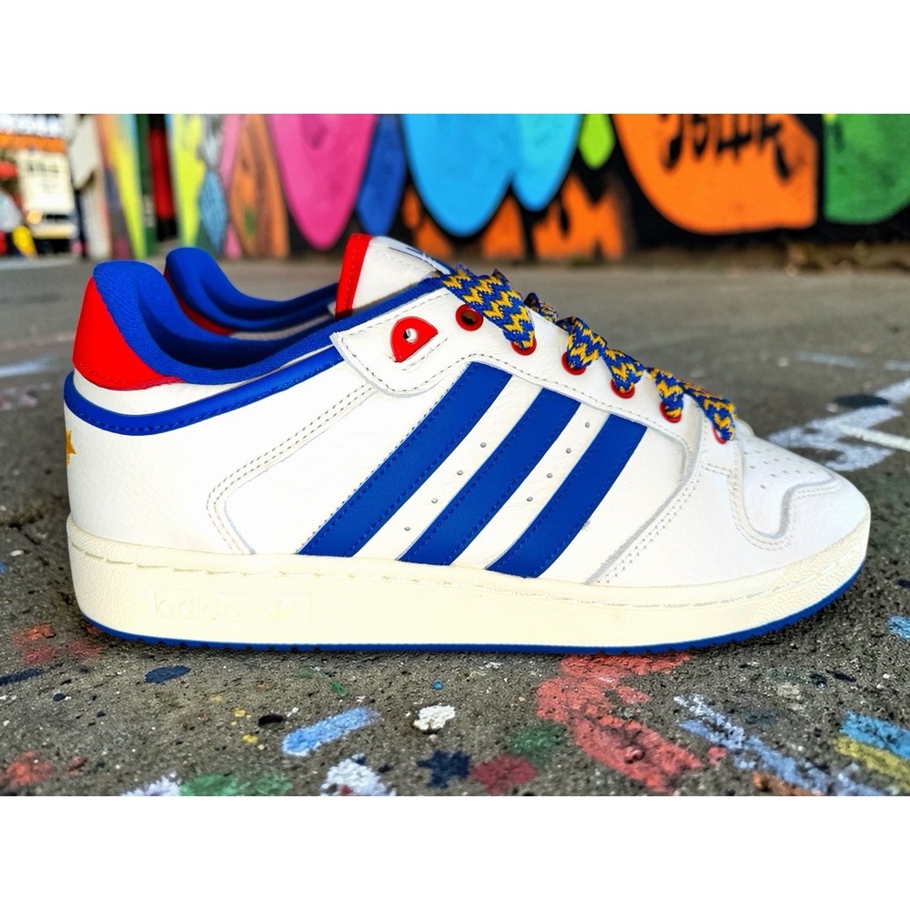Mens Size 12 Adidas Centennial RM White Red Casual IH7742 NEW - Best 80's RETRO - Picture 2 of 10